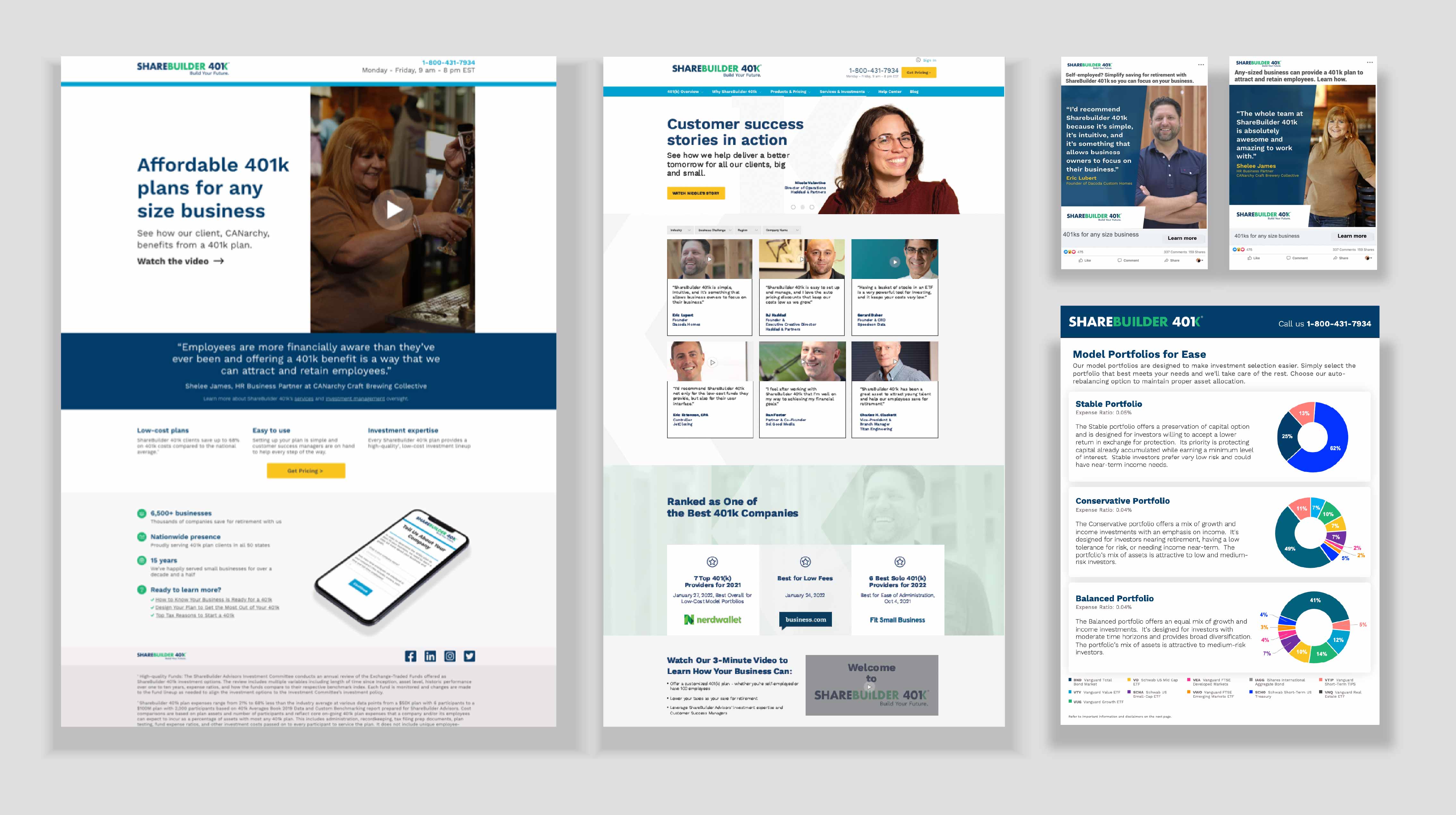 ShareBuilder 401k Website Design